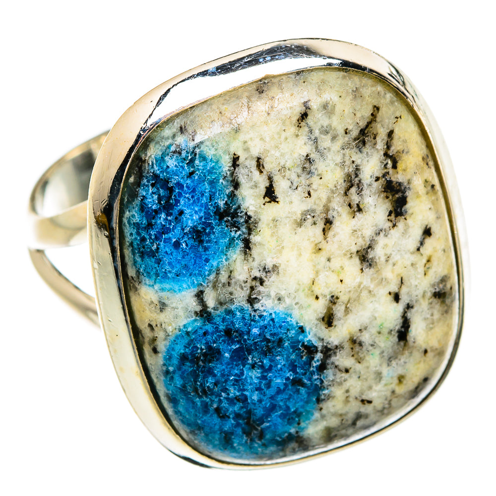 K2 Blue Azurite Rings handcrafted by Ana Silver Co - RING80482
