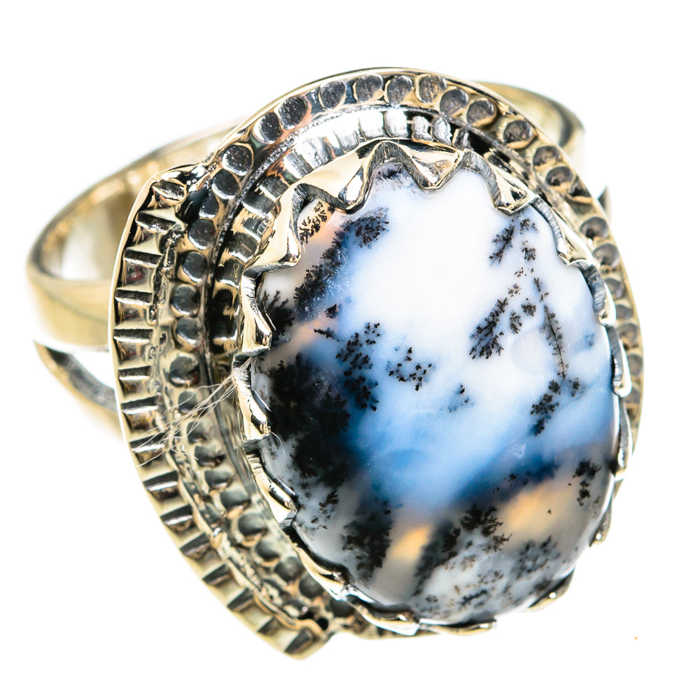 Dendritic Opal Rings handcrafted by Ana Silver Co - RING80504