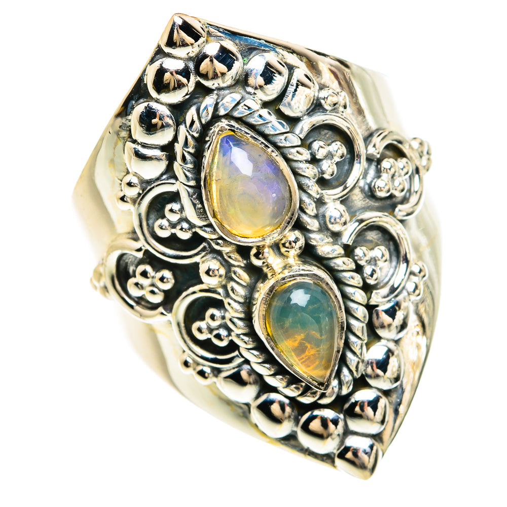 Ethiopian Opal Rings handcrafted by Ana Silver Co - RING80506