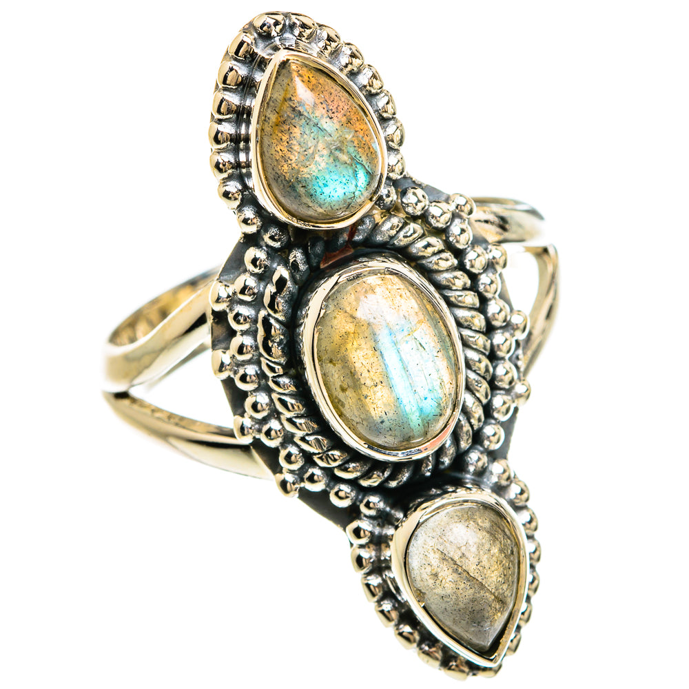 Labradorite Rings handcrafted by Ana Silver Co - RING80512