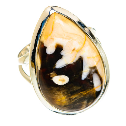 Peanut Wood Jasper Rings handcrafted by Ana Silver Co - RING80515