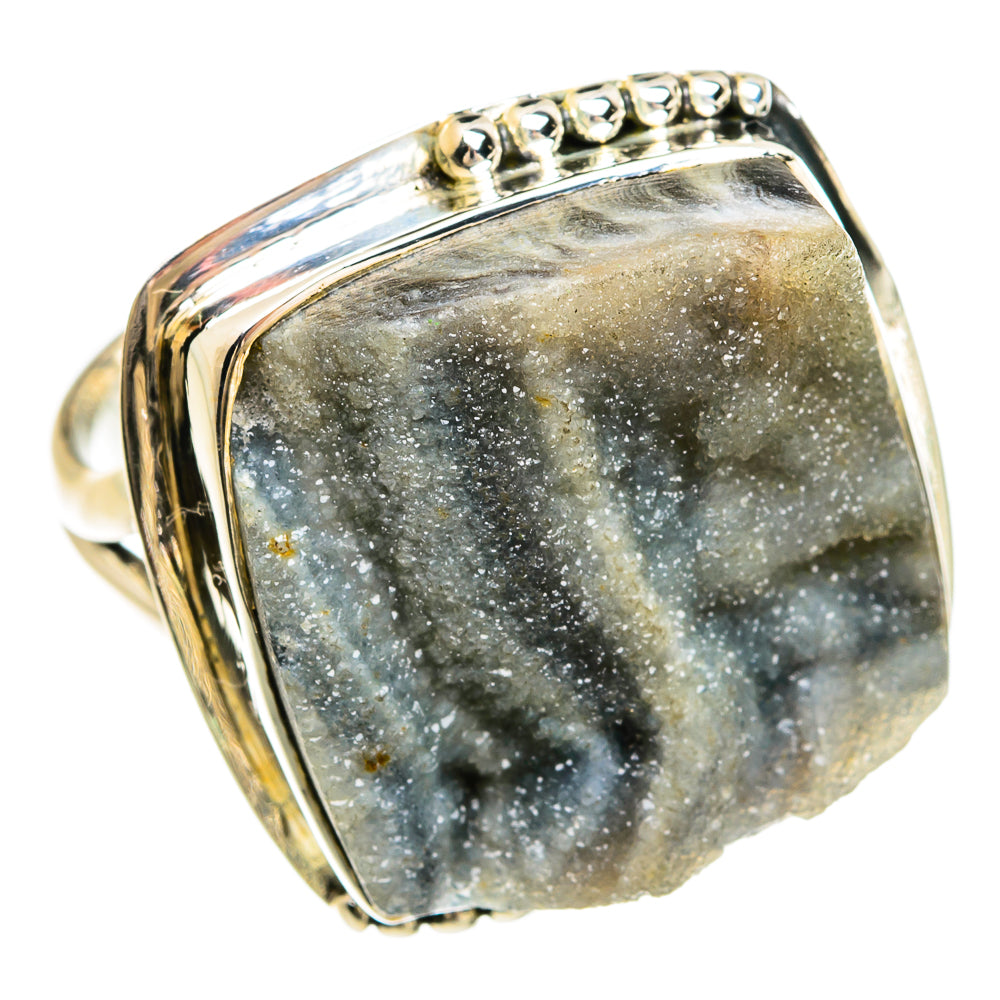 Desert Druzy Rings handcrafted by Ana Silver Co - RING80525