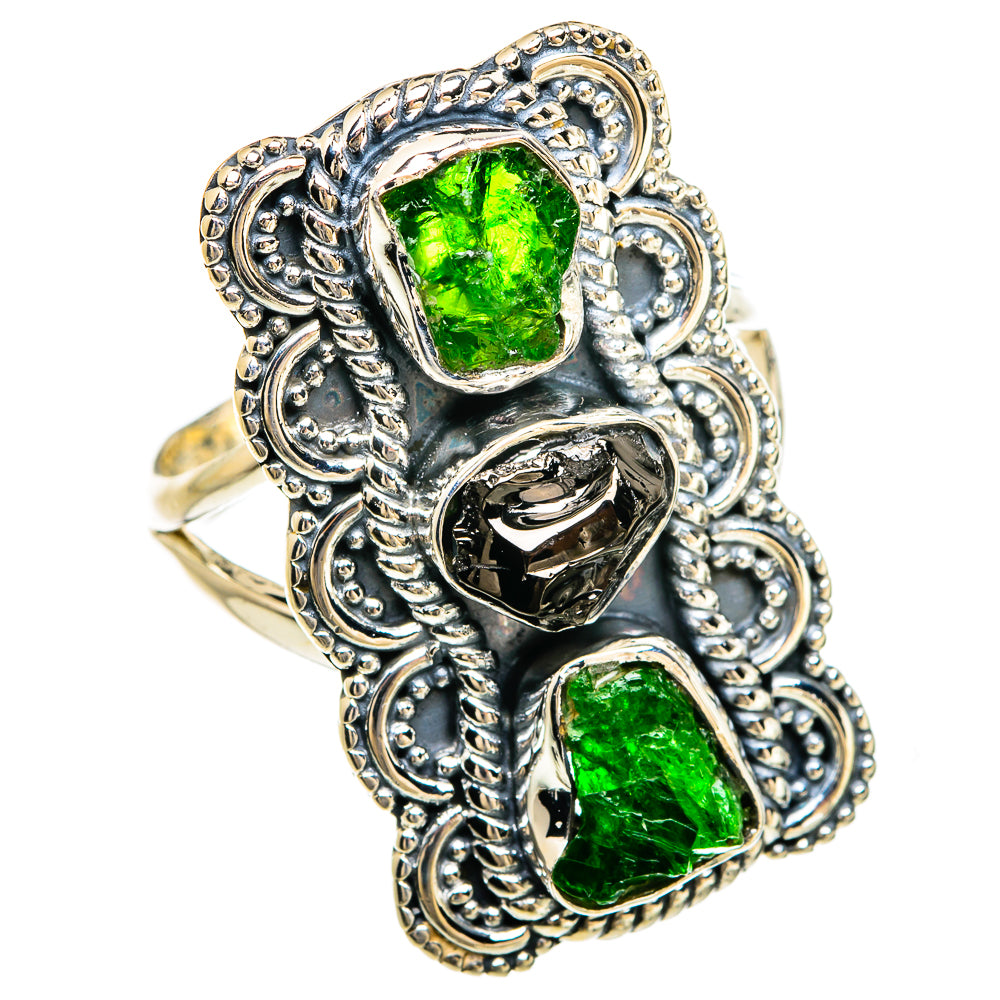 Chrome Diopside Rings handcrafted by Ana Silver Co - RING80536