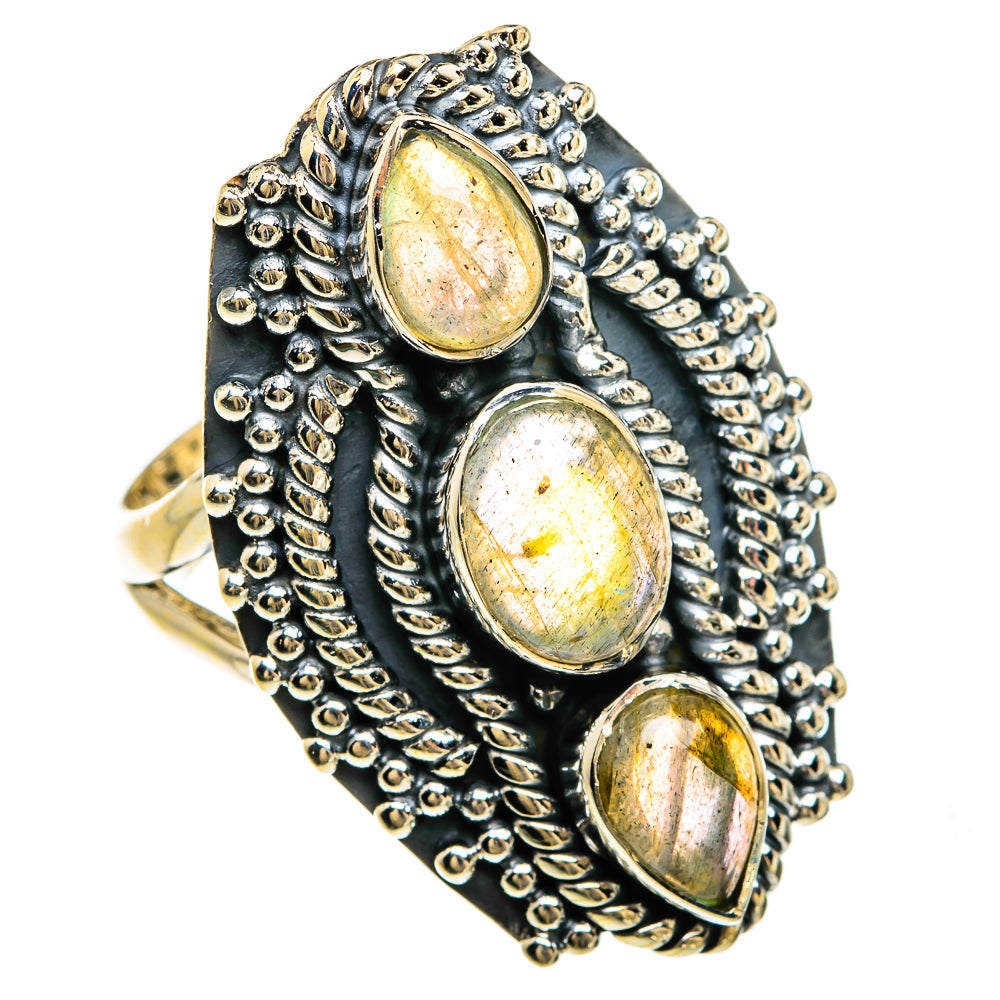Labradorite Rings handcrafted by Ana Silver Co - RING80542