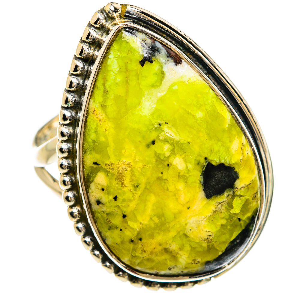 African Green Opal Rings handcrafted by Ana Silver Co - RING80565