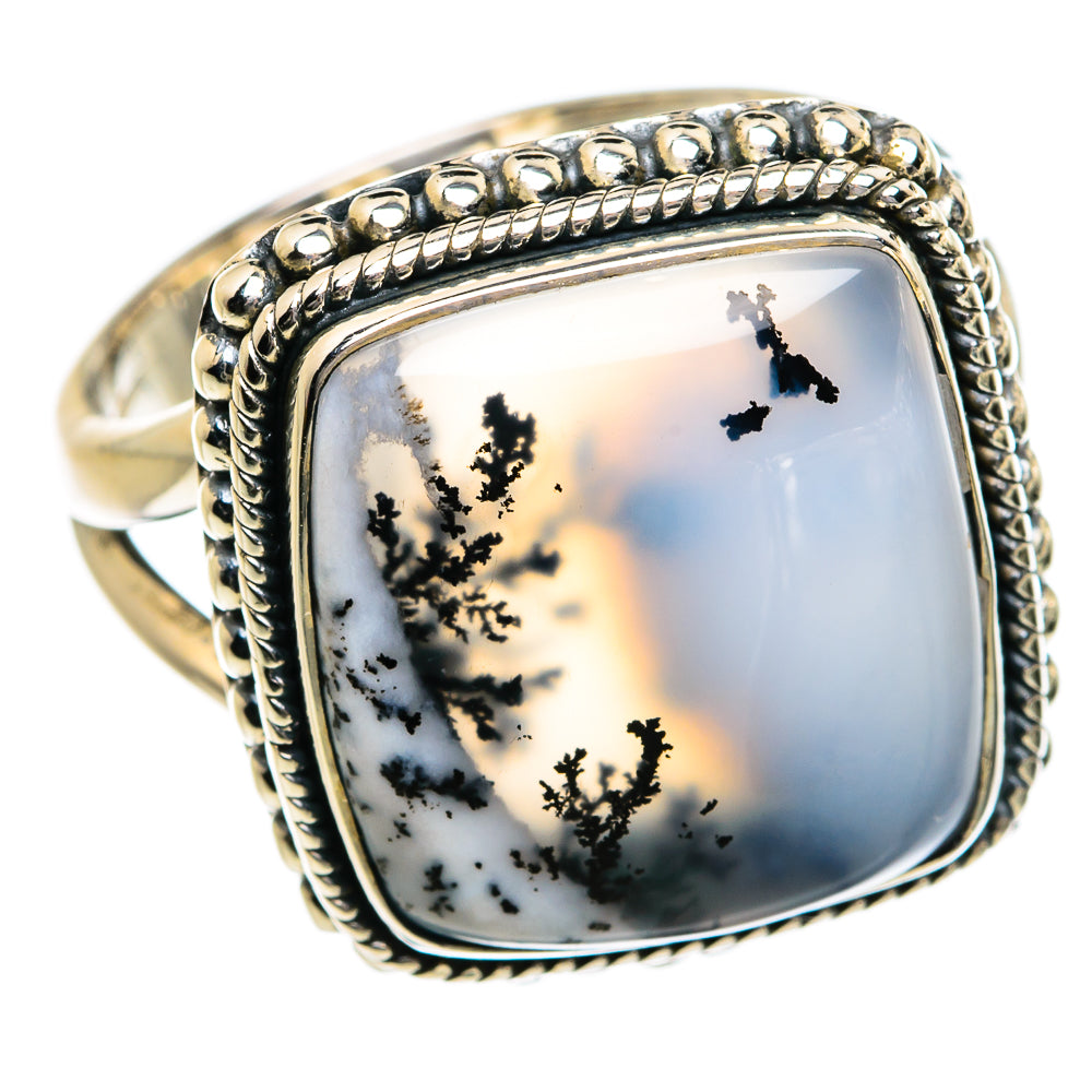Dendritic Opal Rings handcrafted by Ana Silver Co - RING80596