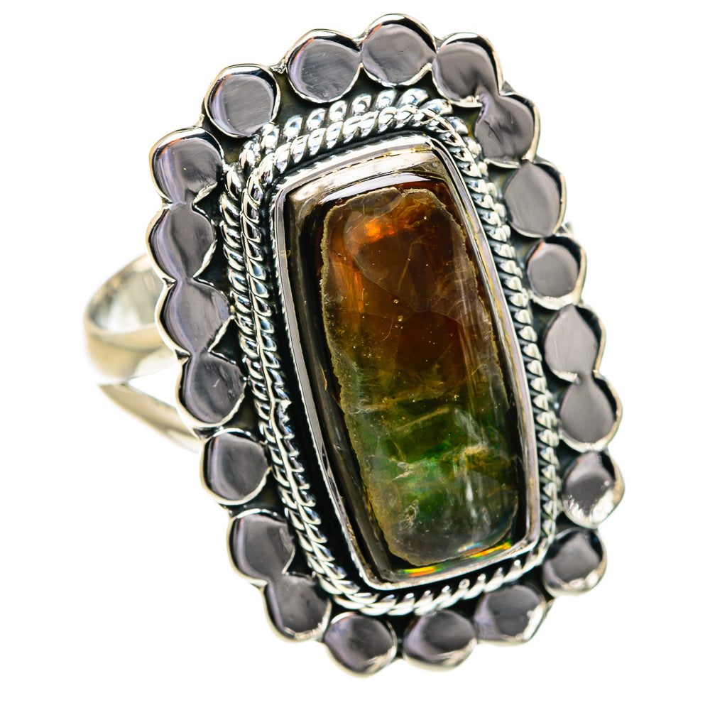 Ammolite Rings handcrafted by Ana Silver Co - RING80599