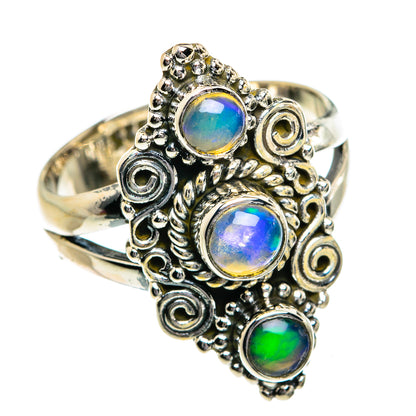 Ethiopian Opal Rings handcrafted by Ana Silver Co - RING80601