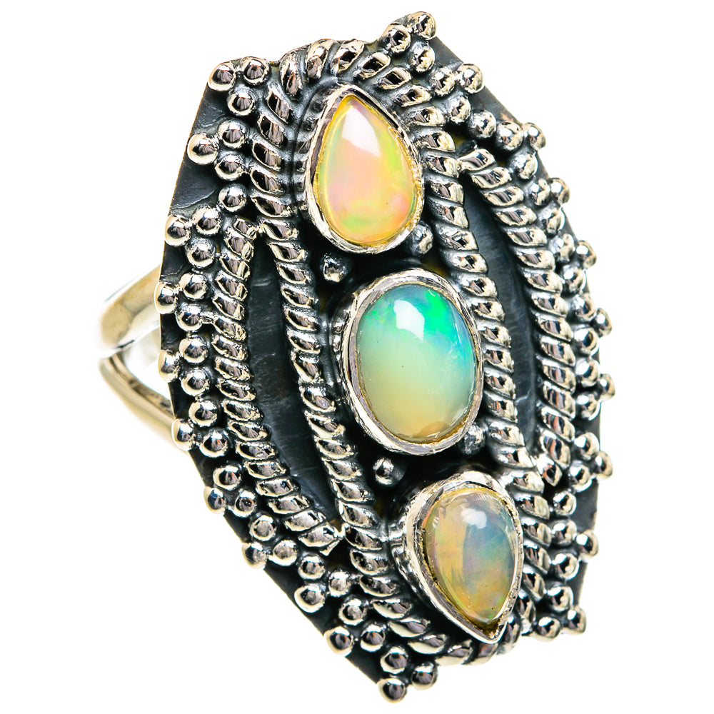 Ethiopian Opal Rings handcrafted by Ana Silver Co - RING80603