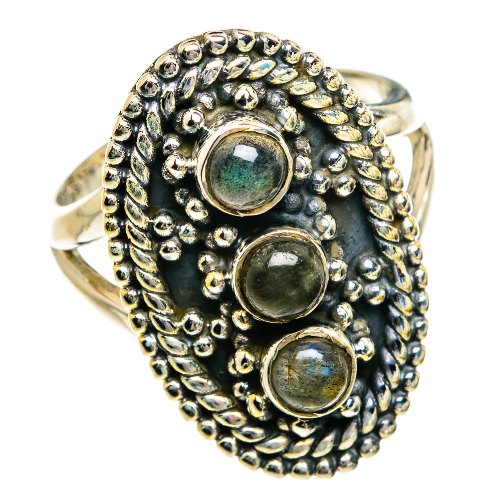 Labradorite Rings handcrafted by Ana Silver Co - RING80610 - Photo 2