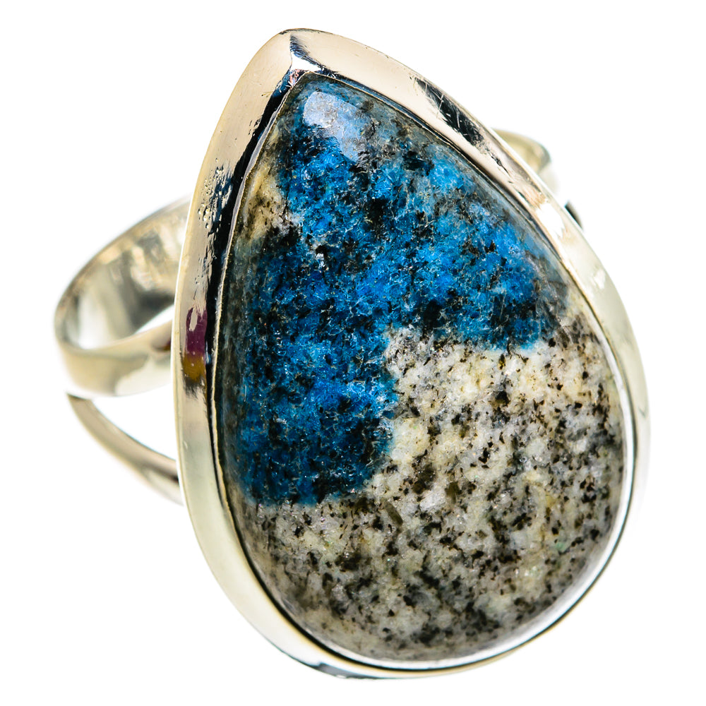 K2 Blue Azurite Rings handcrafted by Ana Silver Co - RING80612