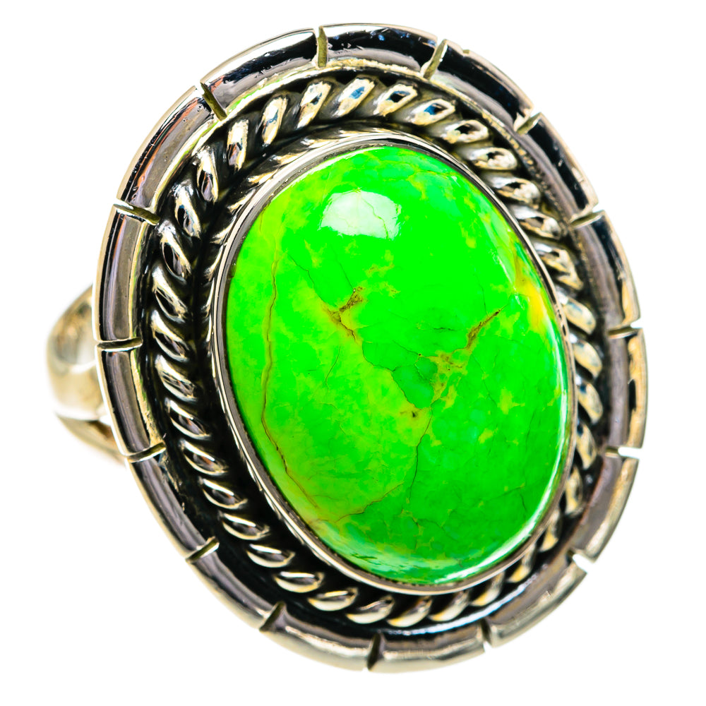 Gaspeite Rings handcrafted by Ana Silver Co - RING80614