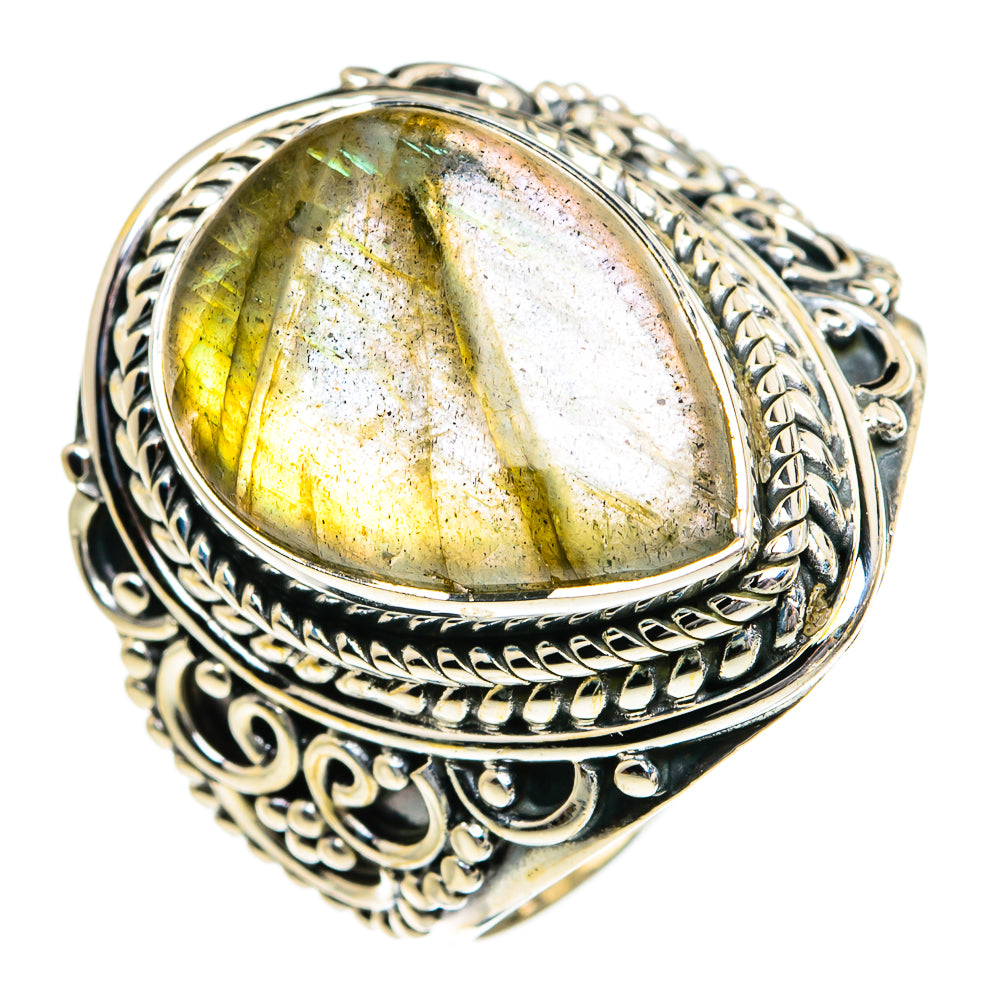 Labradorite Rings handcrafted by Ana Silver Co - RING80616