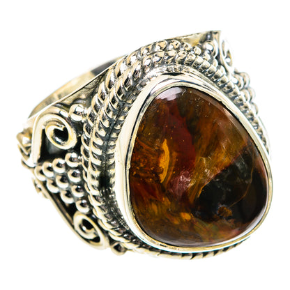 Golden Pietersite Rings handcrafted by Ana Silver Co - RING80619