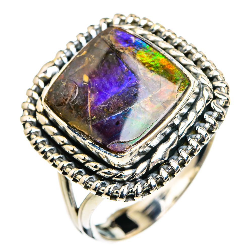 Ammolite Rings handcrafted by Ana Silver Co - RING80634