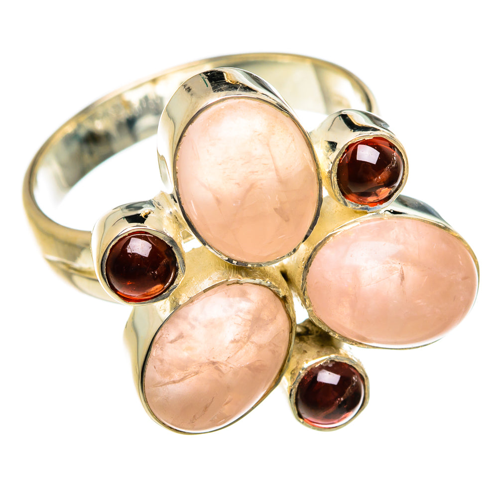 Rose Quartz Rings handcrafted by Ana Silver Co - RING80655