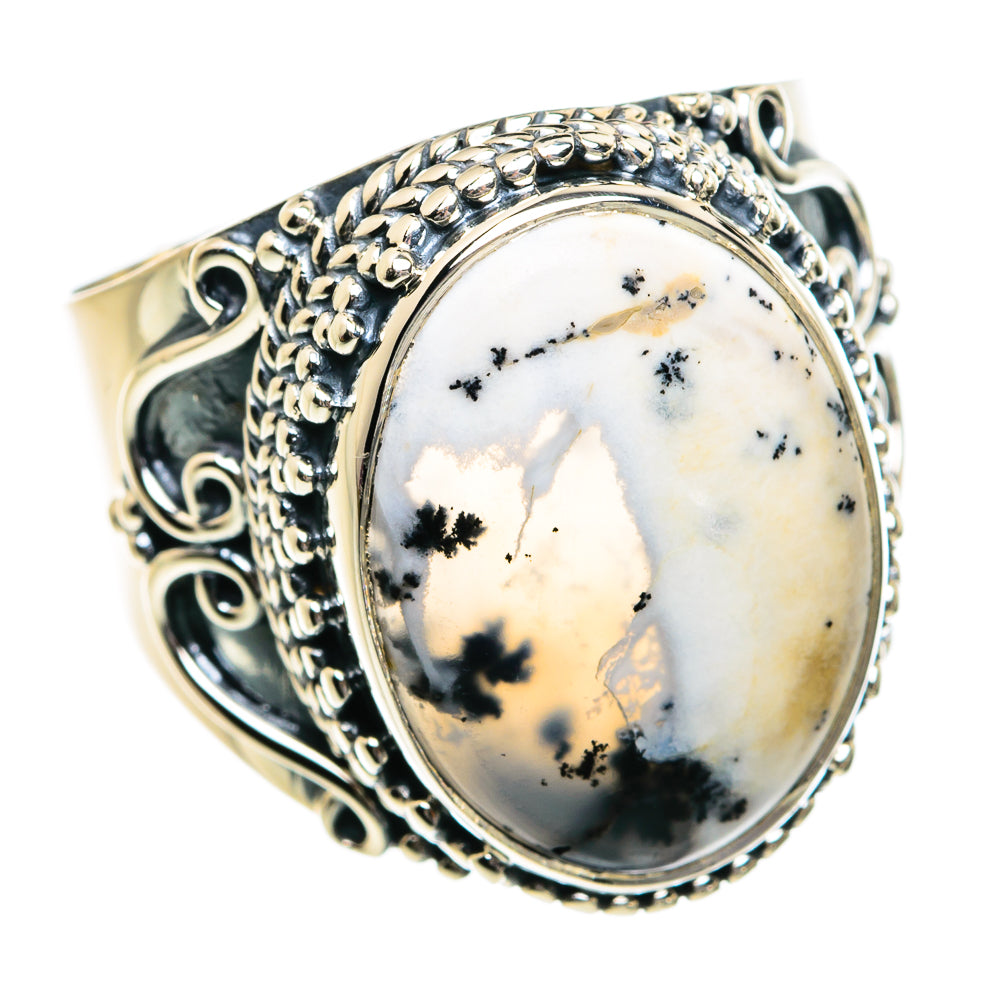 Dendritic Opal Rings handcrafted by Ana Silver Co - RING80662