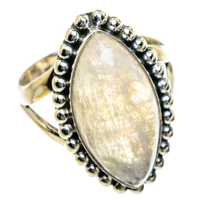 Rainbow Moonstone Rings handcrafted by Ana Silver Co - RING80663