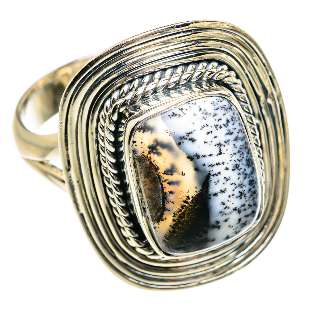 Dendritic Opal Rings handcrafted by Ana Silver Co - RING80664