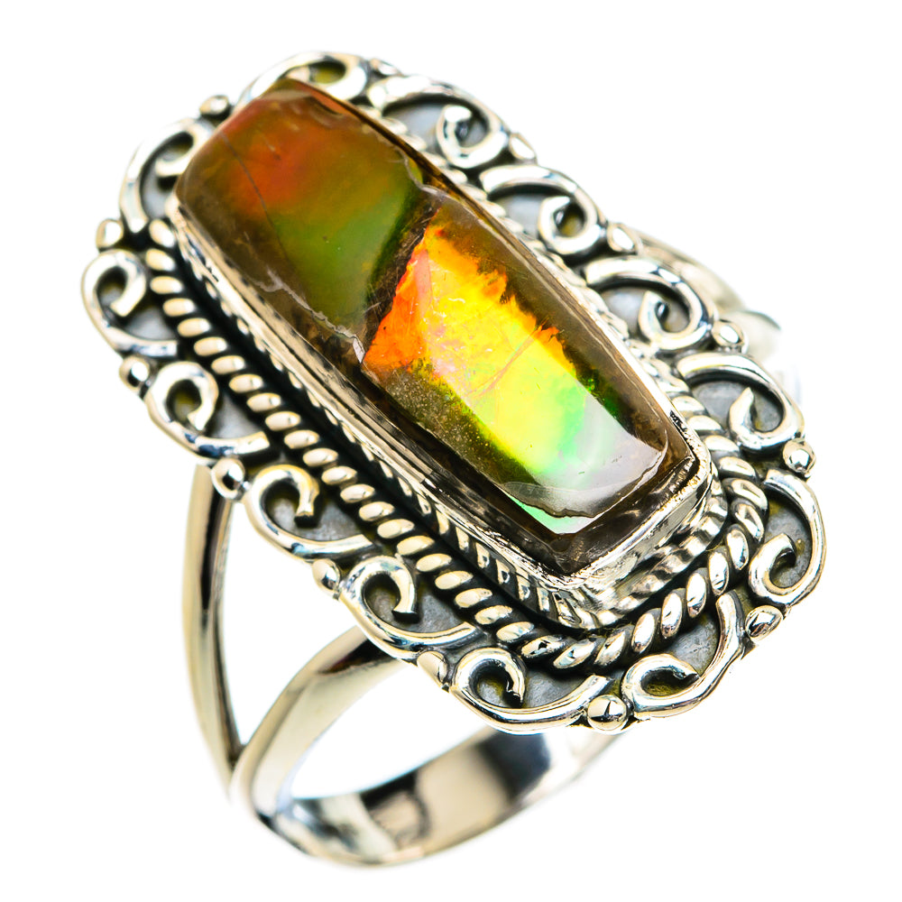 Ammolite Rings handcrafted by Ana Silver Co - RING80665