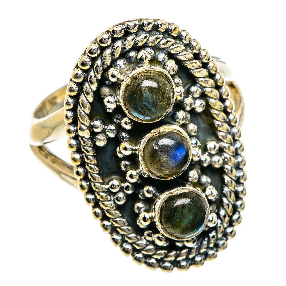 Labradorite Rings handcrafted by Ana Silver Co - RING80674 - Photo 2