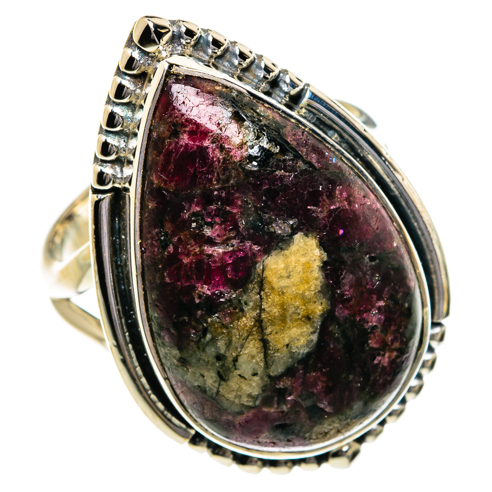 Russian Eudialyte Rings handcrafted by Ana Silver Co - RING80685
