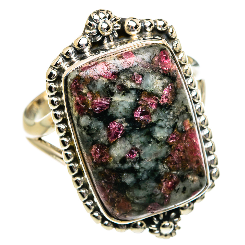 Russian Eudialyte Rings handcrafted by Ana Silver Co - RING80686