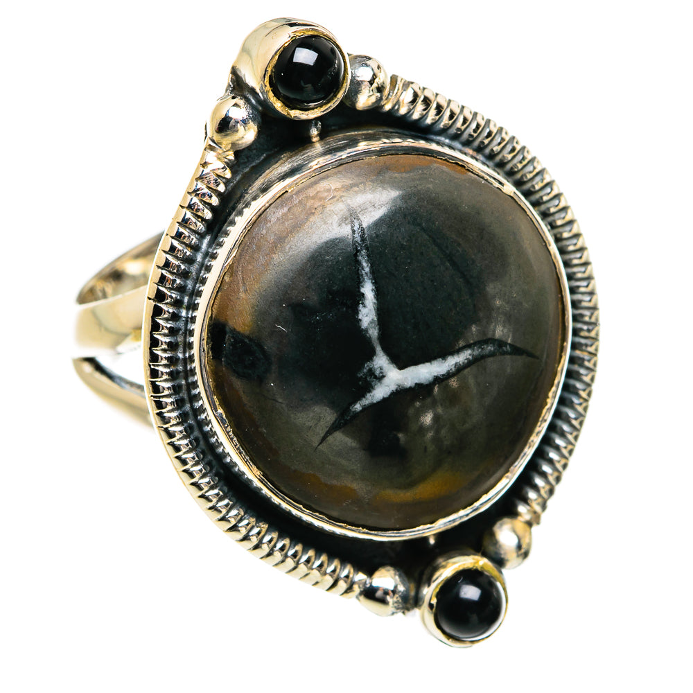 Septarian Geode Rings handcrafted by Ana Silver Co - RING80716