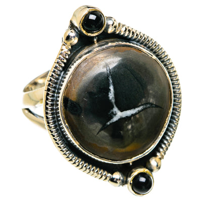 Septarian Geode Rings handcrafted by Ana Silver Co - RING80716
