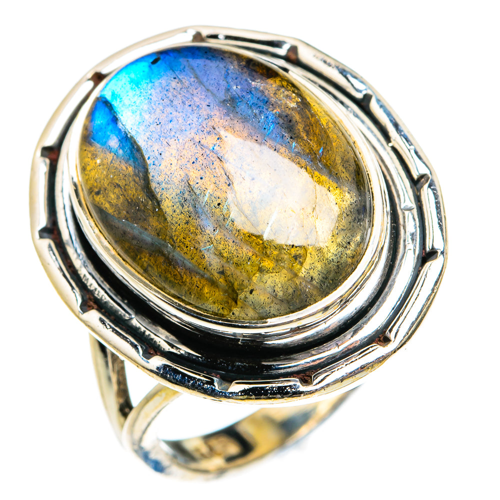 Labradorite Rings handcrafted by Ana Silver Co - RING80728