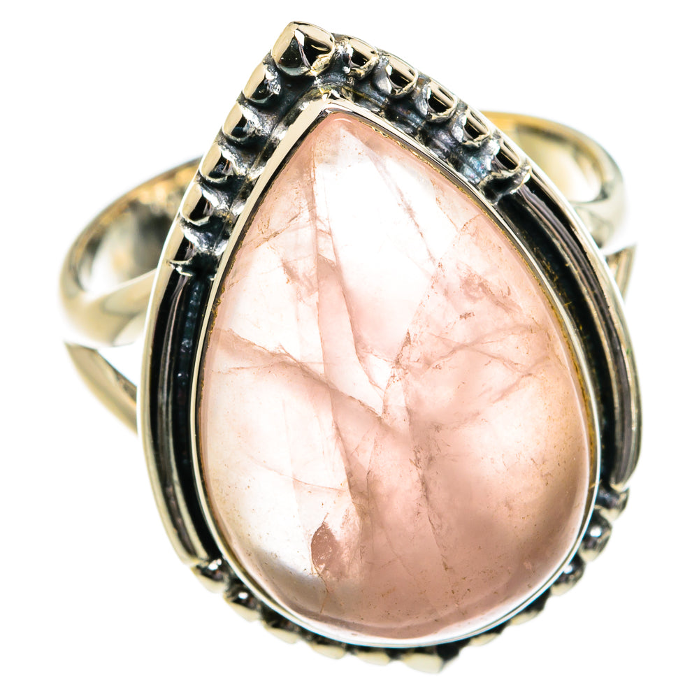 Rose Quartz Rings handcrafted by Ana Silver Co - RING80736