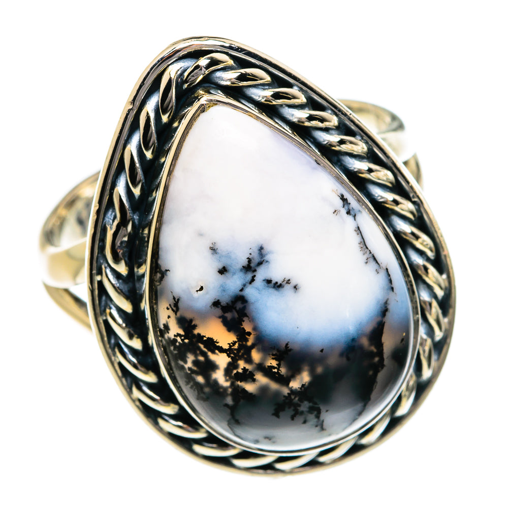 Dendritic Opal Rings handcrafted by Ana Silver Co - RING80744