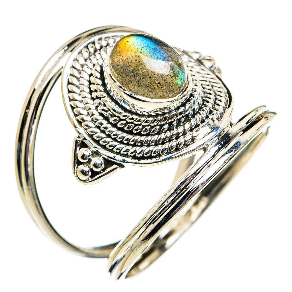 Labradorite Rings handcrafted by Ana Silver Co - RING80769