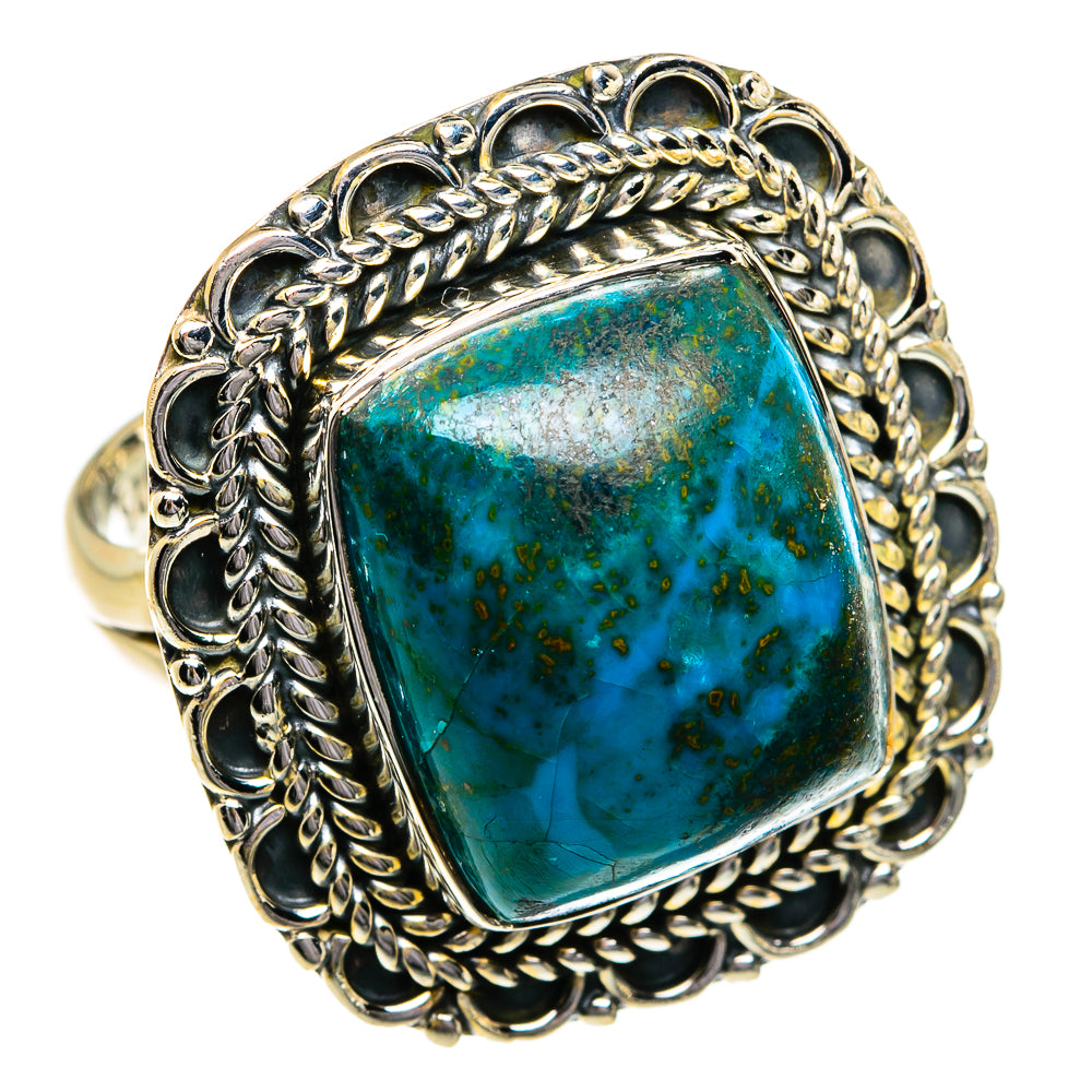 Chrysocolla Rings handcrafted by Ana Silver Co - RING80771