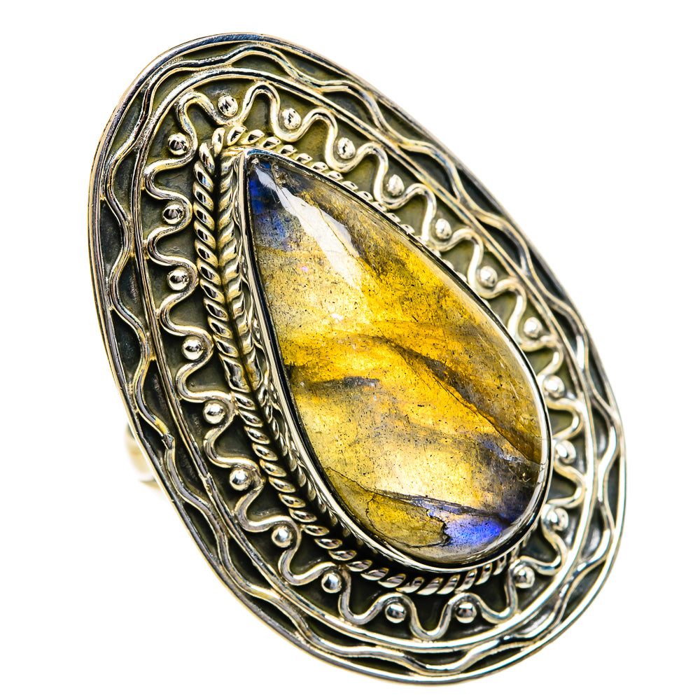 Labradorite Rings handcrafted by Ana Silver Co - RING80772