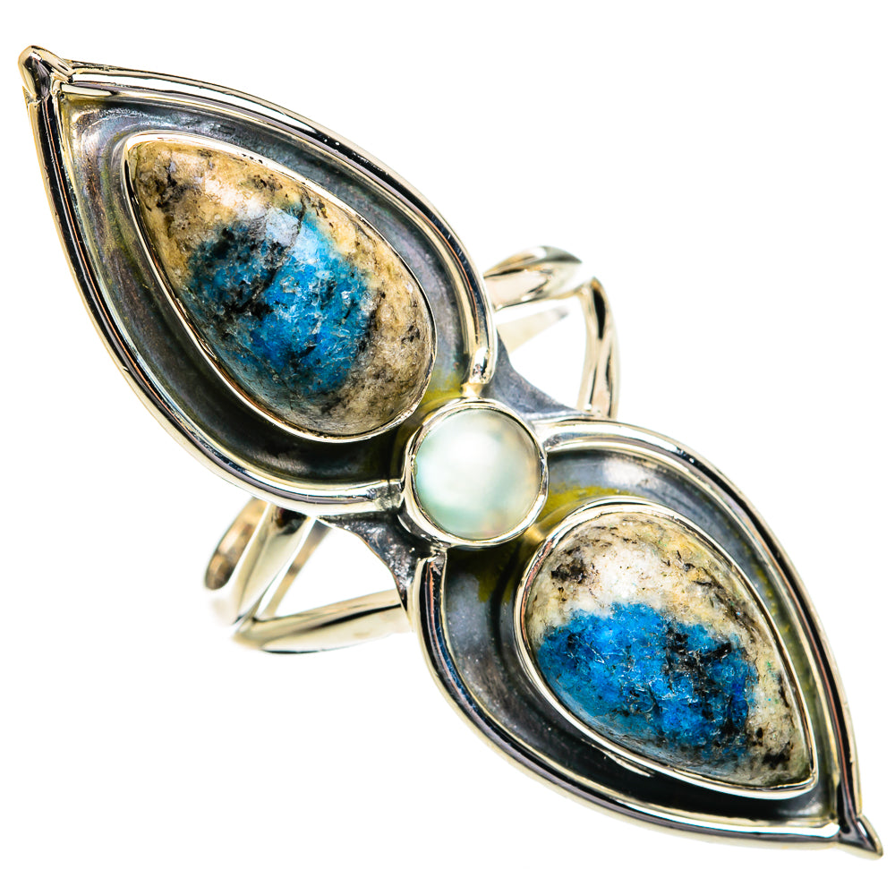 K2 Blue Azurite Rings handcrafted by Ana Silver Co - RING80777