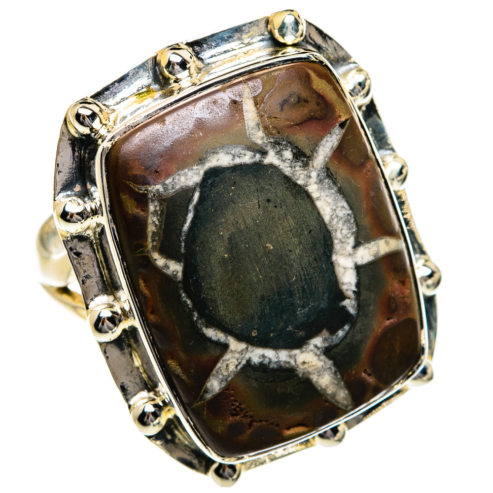 Septarian Geode Rings handcrafted by Ana Silver Co - RING80786