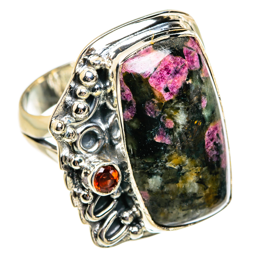 Russian Eudialyte Rings handcrafted by Ana Silver Co - RING80790