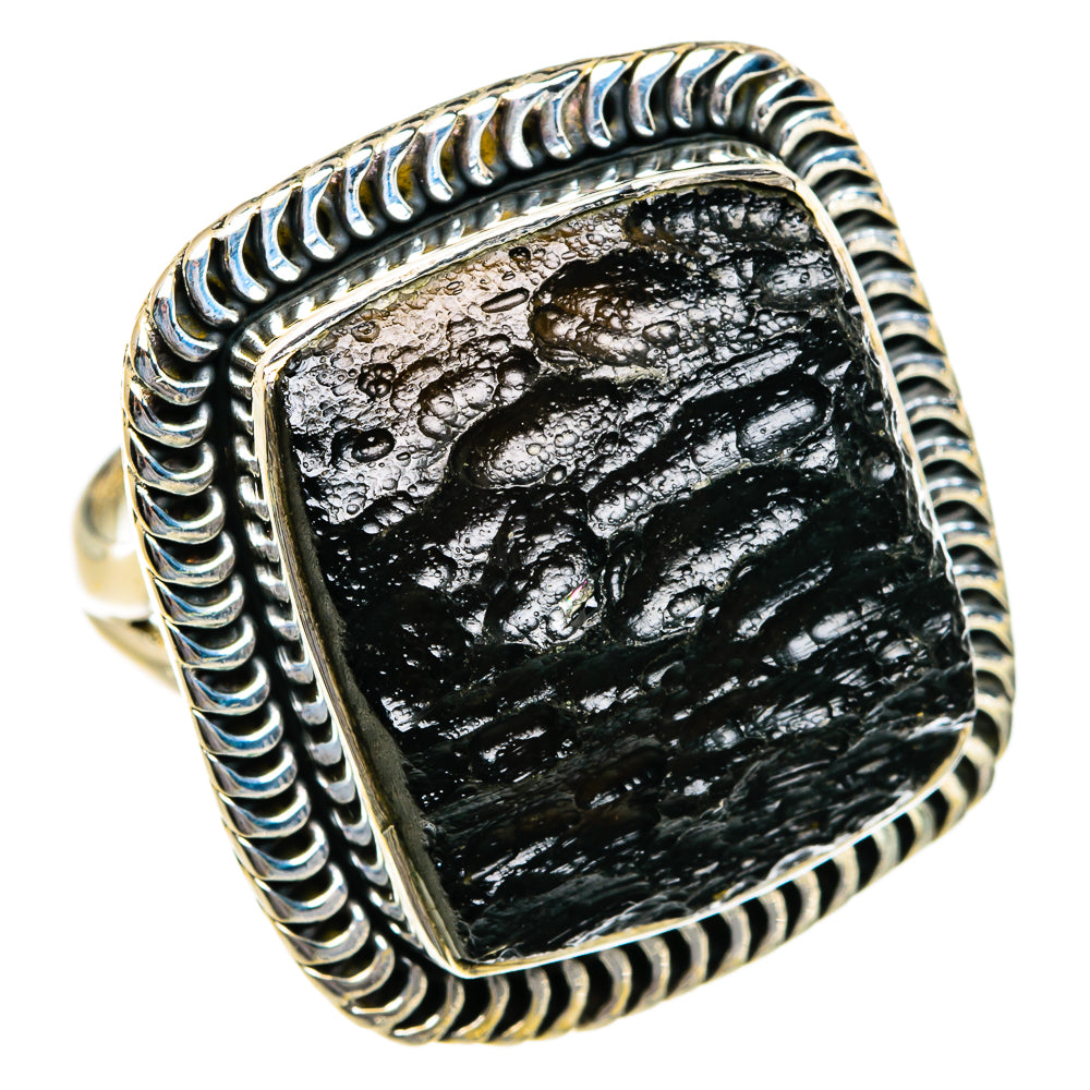 Tektite Rings handcrafted by Ana Silver Co - RING80798 - Photo 2