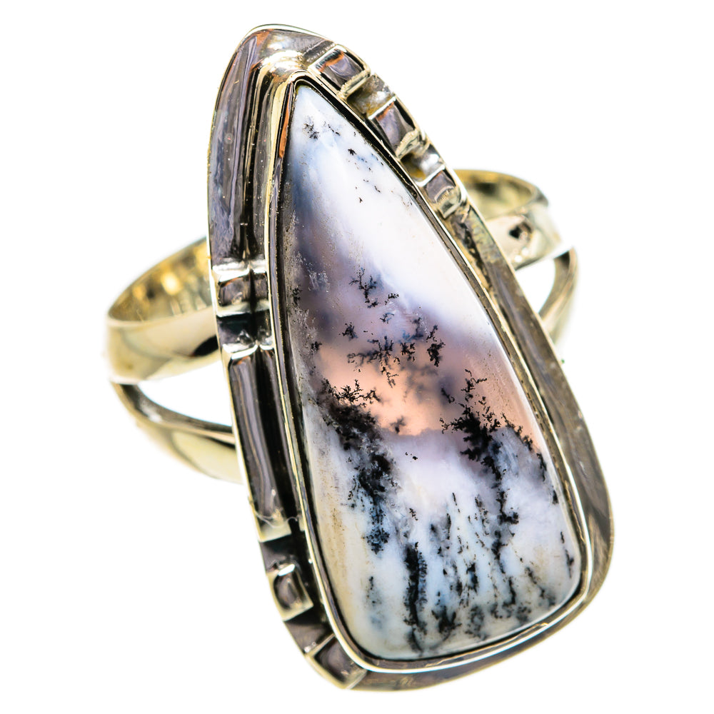 Dendritic Opal Rings handcrafted by Ana Silver Co - RING80801