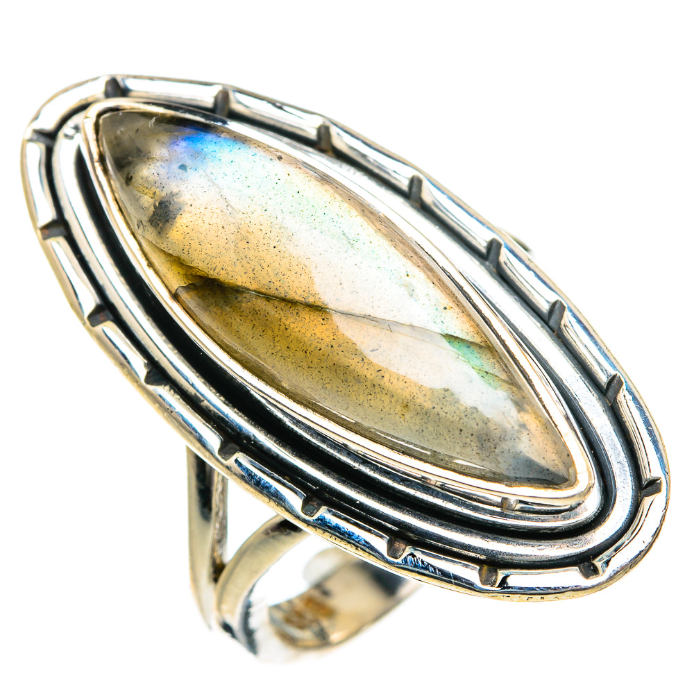 Labradorite Rings handcrafted by Ana Silver Co - RING80803