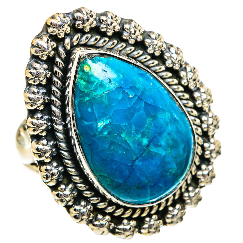Chrysocolla Rings handcrafted by Ana Silver Co - RING80808