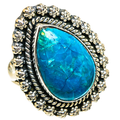 Chrysocolla Rings handcrafted by Ana Silver Co - RING80808