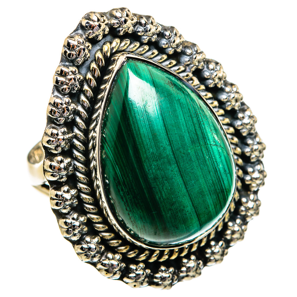 Malachite Rings handcrafted by Ana Silver Co - RING80817
