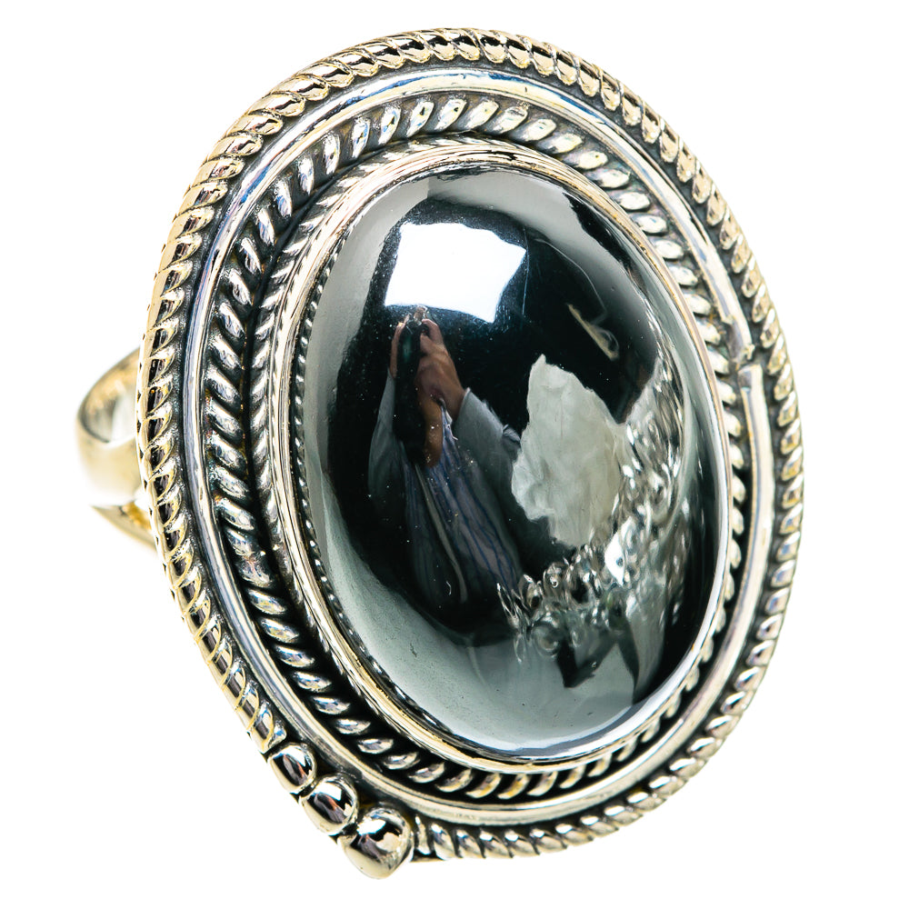 Hematite Rings handcrafted by Ana Silver Co - RING80841