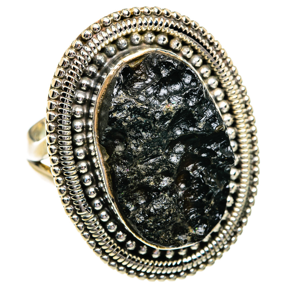 Tektite Rings handcrafted by Ana Silver Co - RING80864 - Photo 2