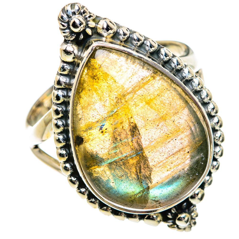 Labradorite Rings handcrafted by Ana Silver Co - RING80872