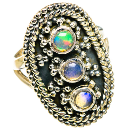 Ethiopian Opal Rings handcrafted by Ana Silver Co - RING80902