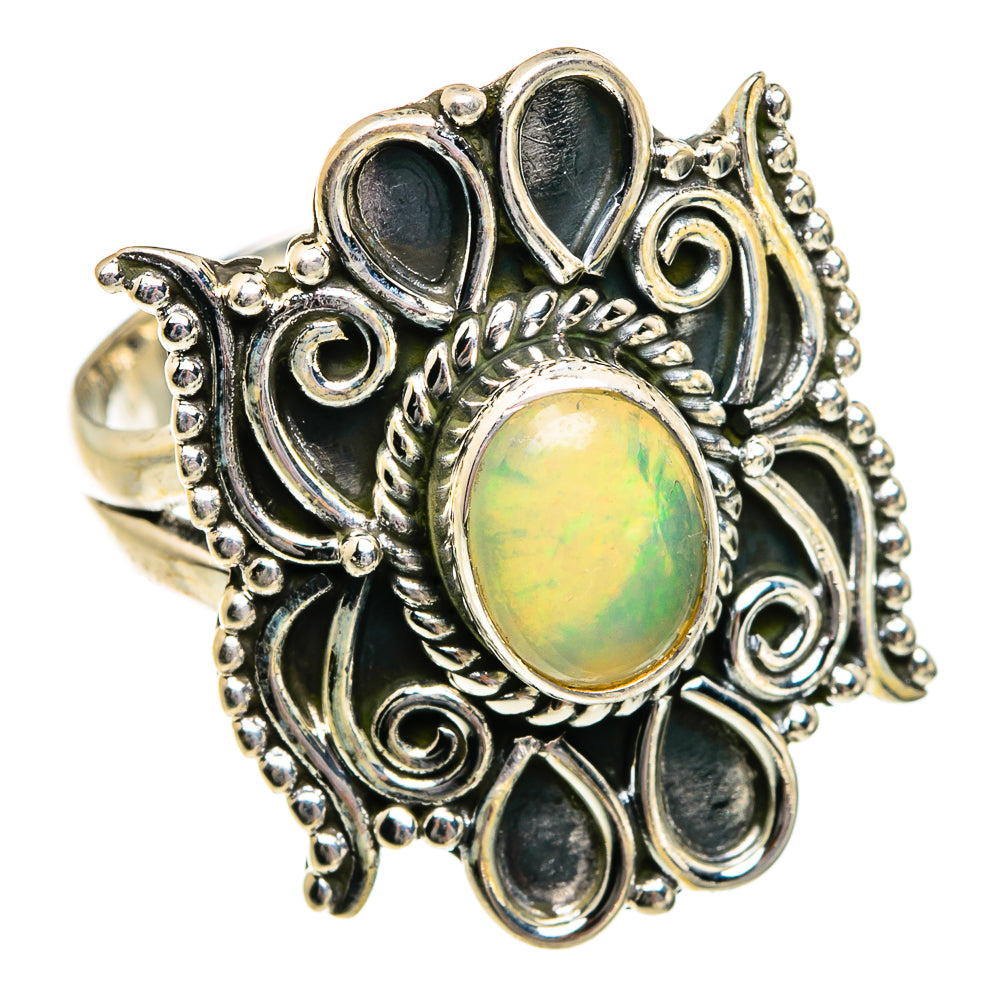 Ethiopian Opal Rings handcrafted by Ana Silver Co - RING80903 - Photo 2