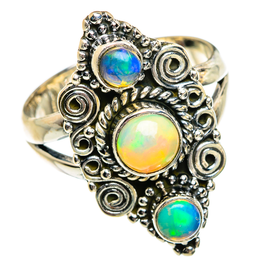 Ethiopian Opal Rings handcrafted by Ana Silver Co - RING80905